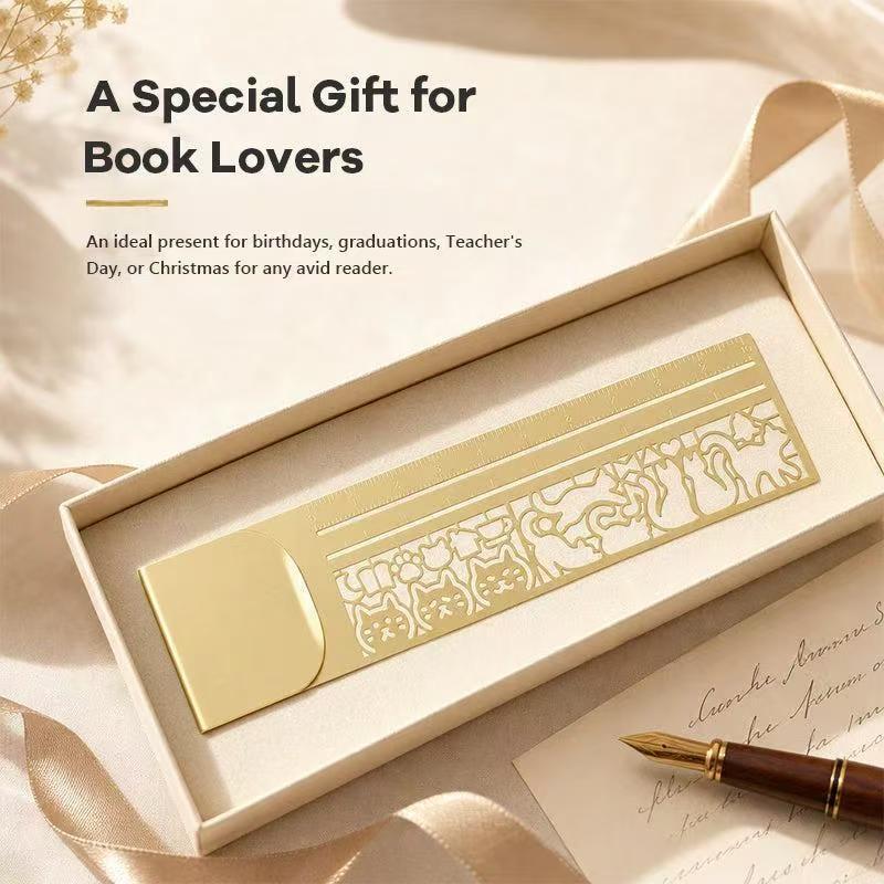 Cleo Metal Bookmark Maker | 3-in-1 Ruler and Stencil, Durable Design 3