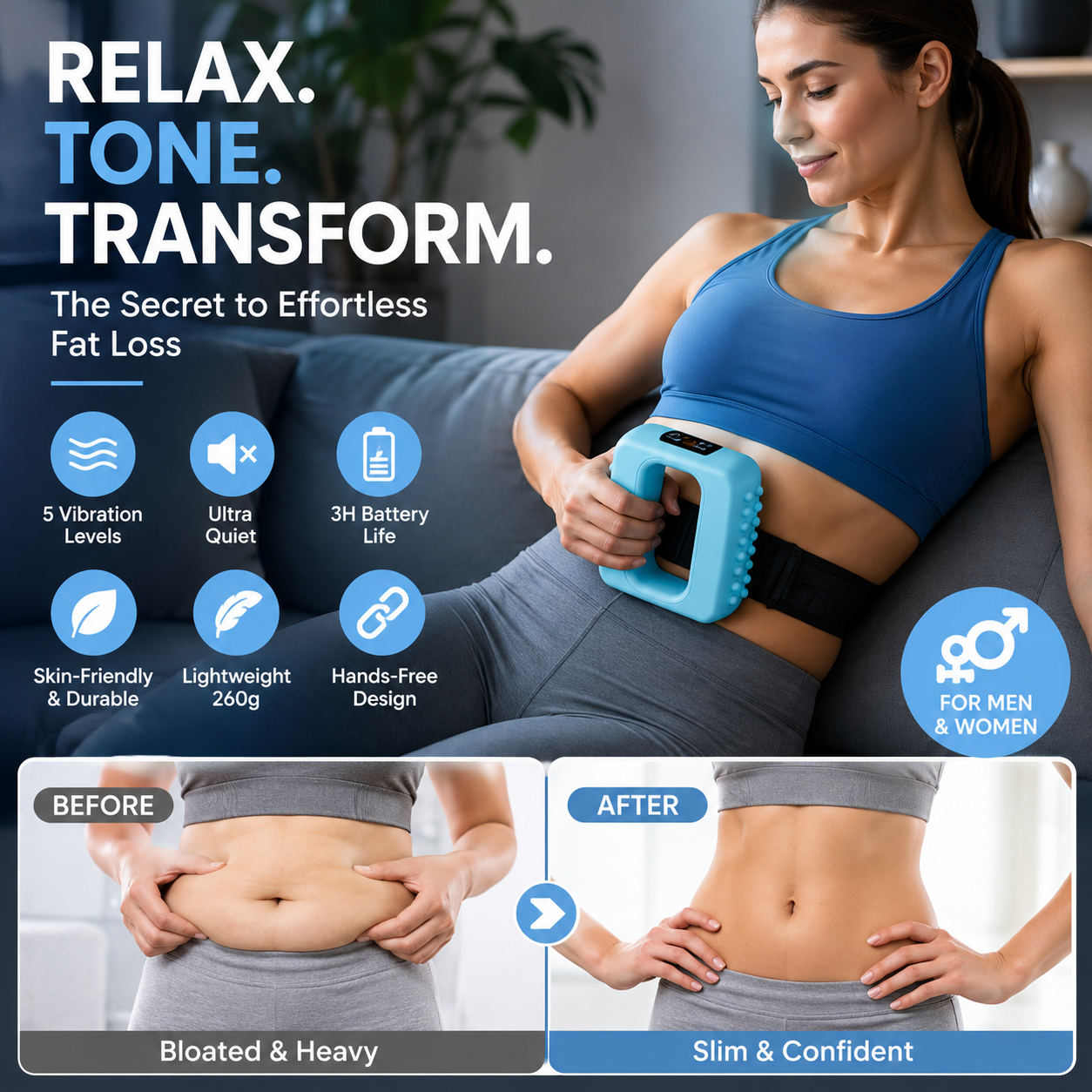 Cora Massage Device | Cordless Deep Tissue Relief with Adjustable Strap 1
