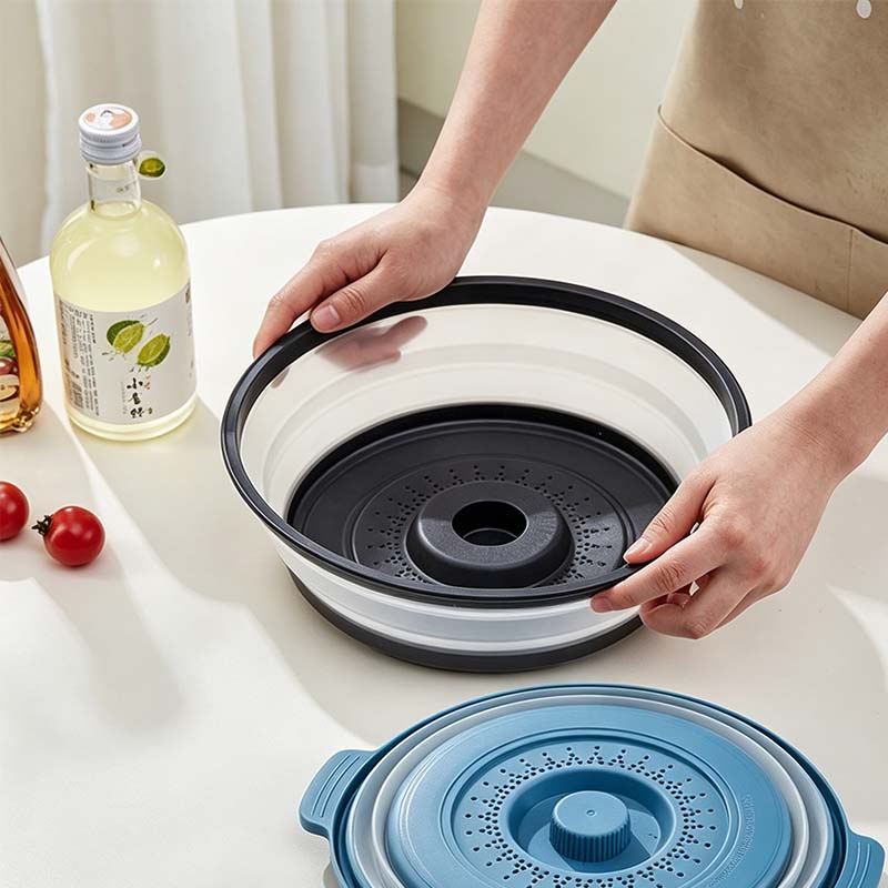Cora Microwave Cover | Collapsible, Multi-Functional Splatter Guard and Food Cover 8