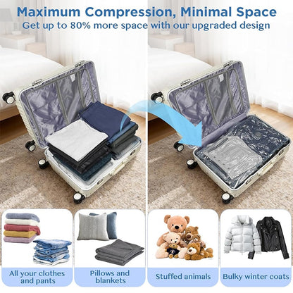 Cora Travel Vacuum Storage Bags | Cordless, USB-Rechargeable Pump 3