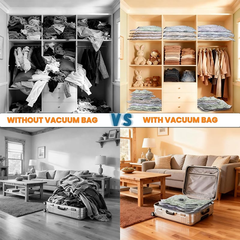 Cora Travel Vacuum Storage Bags | Cordless, USB-Rechargeable Pump 7