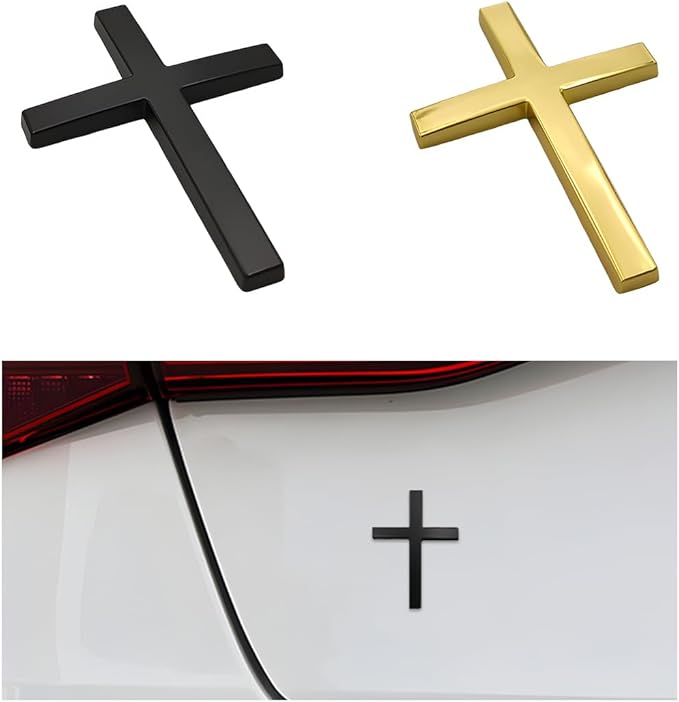 Cruz Car Sticker | 3D Metal Faith Symbol 10