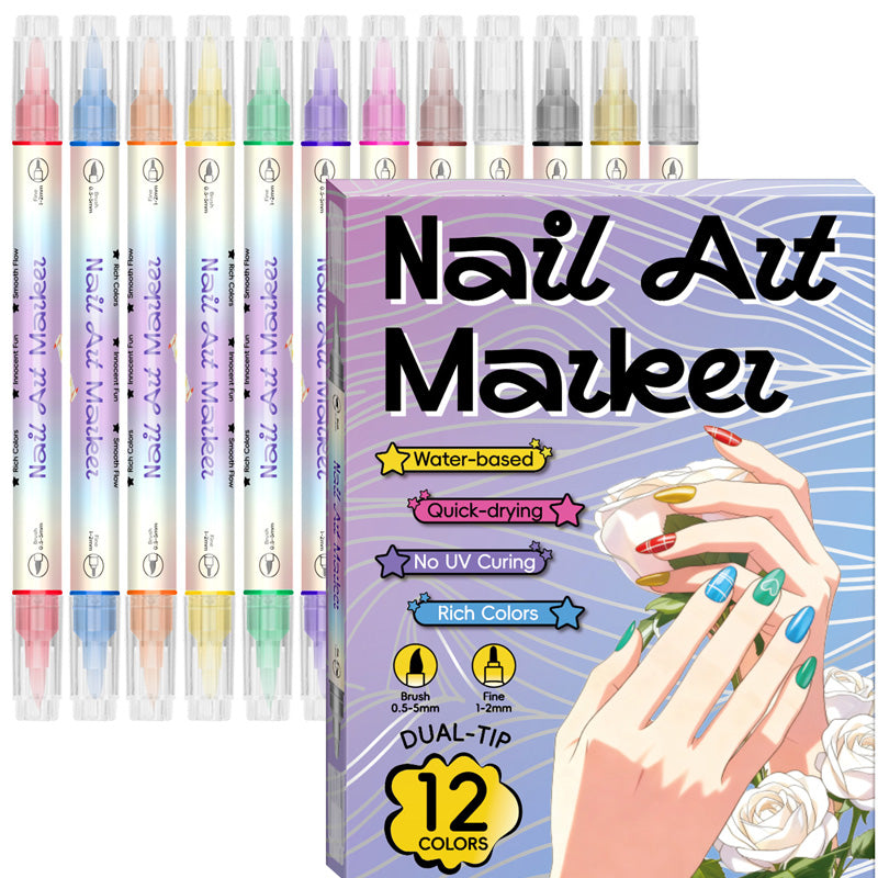 Dazzle Nail Art Pens | Dual-Tip, Quick-Dry 0
