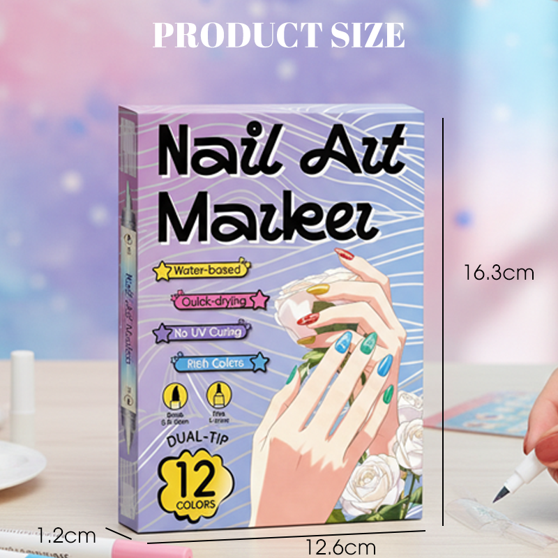 Dazzle Nail Art Pens | Dual-Tip, Quick-Dry 8