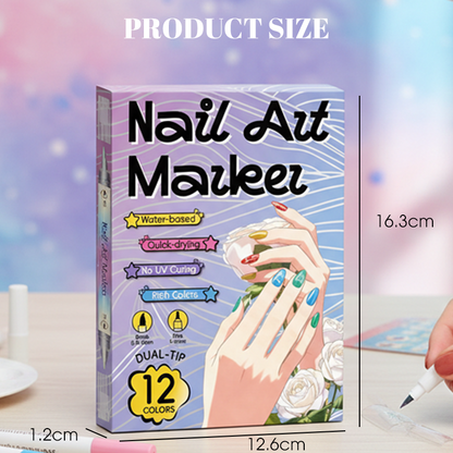 Dazzle Nail Art Pens | Dual-Tip, Quick-Dry 8