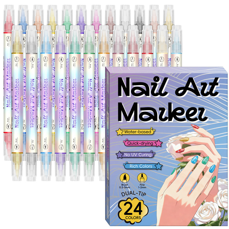 Dazzle Nail Art Pens | Dual-Tip, Quick-Dry 9