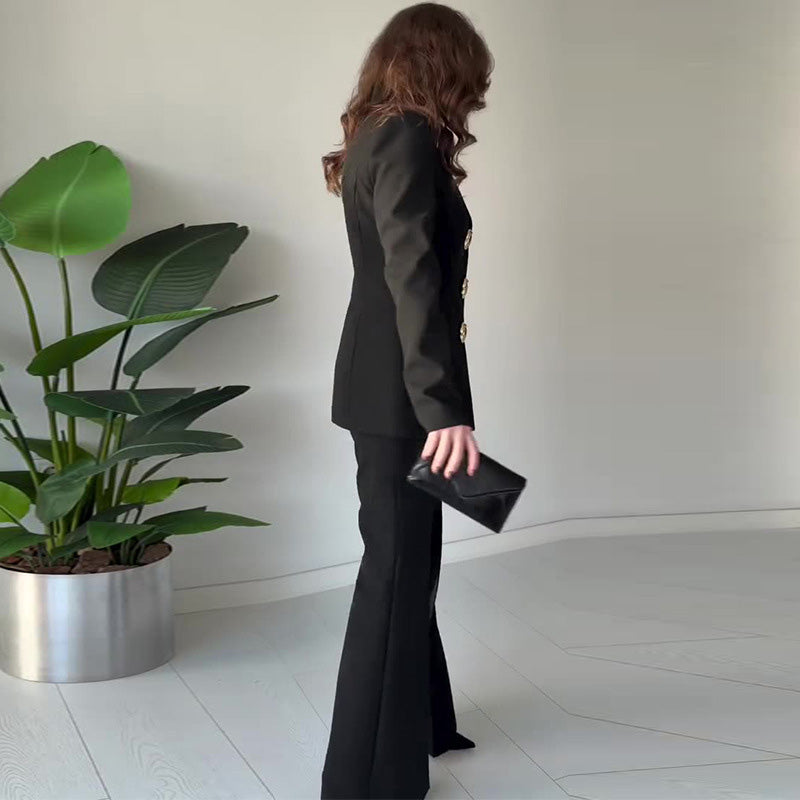 Elysia Blazer & Pants Set | Elegant Split Sleeve Design 2