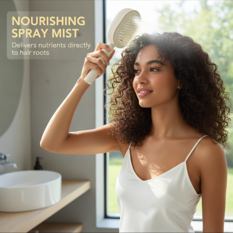 Elysia Electric Hair Brush | Dual-Action Spray & Scalp Massager 2