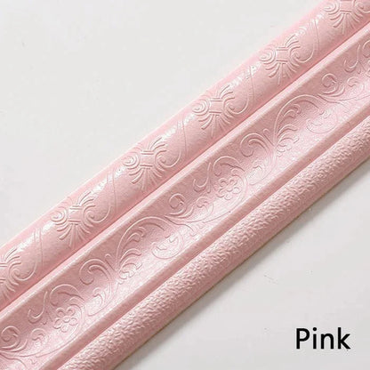 Elysian Wall Edging Strip | Self-Adhesive PE Foam, 3D Embossed Design 14