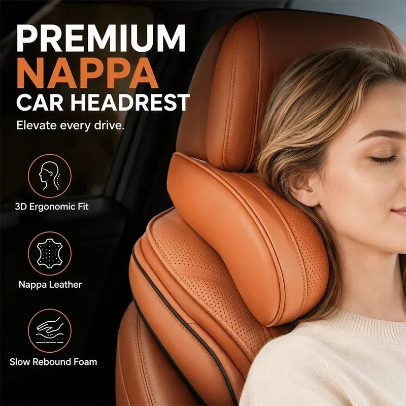 Evara Car Support Set | Ergonomic Memory Foam Lumbar Cushion and Headrest 1