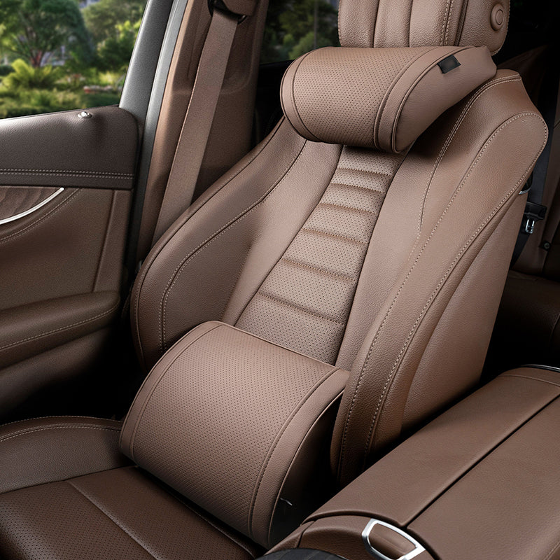 Evara Car Support Set | Ergonomic Memory Foam Lumbar Cushion and Headrest 19