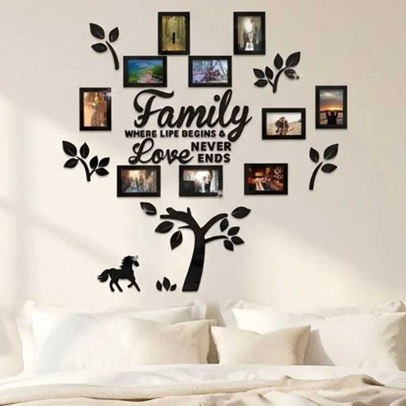 Fiora Family Tree Wall Art | 3D Acrylic Design with Integrated Photo Frames 5