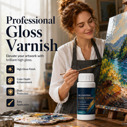 GleamArt Painting Varnish | High-Gloss Acrylic Finish, 100ml for Oil Paintings 1