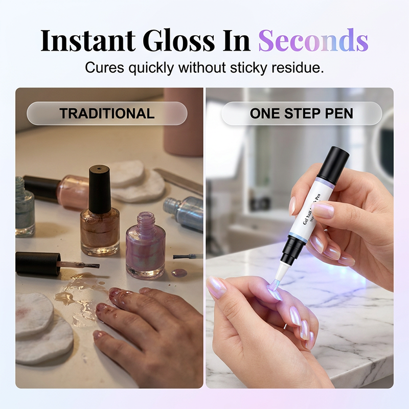 Glimmer Gel Nail Polish Pens | Iridescent Pearl Finish, Mess-Free Application 4