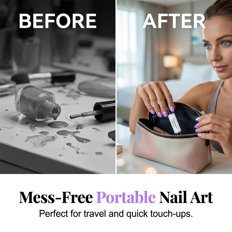 Glimmer Gel Nail Polish Pens | Iridescent Pearl Finish, Mess-Free Application 5