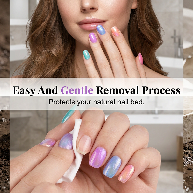 Glimmer Gel Nail Polish Pens | Iridescent Pearl Finish, Mess-Free Application 8