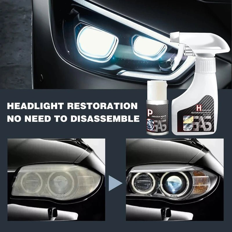 HaloClean Headlight Restoration Spray | Instant Clarity, UV Protection, Easy Application 1