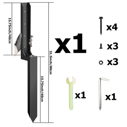 Hercules Fence Post Repair Kit | Heavy-Duty Steel, No-Dig Installation 0
