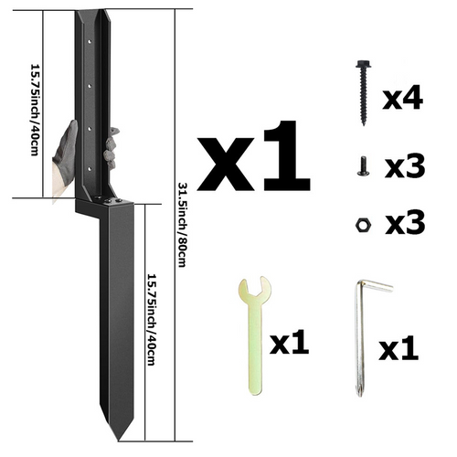 Hercules Fence Post Repair Kit | Heavy-Duty Steel, No-Dig Installation 0