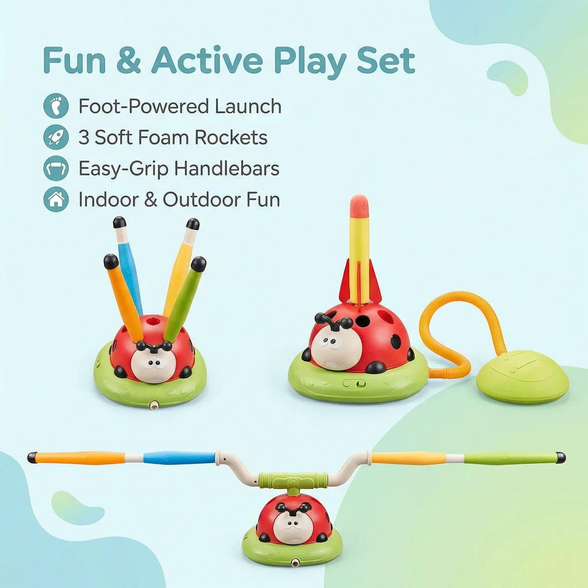 Juvo Active Play Game | 3-in-1 Jump, Throw, Coordination 5