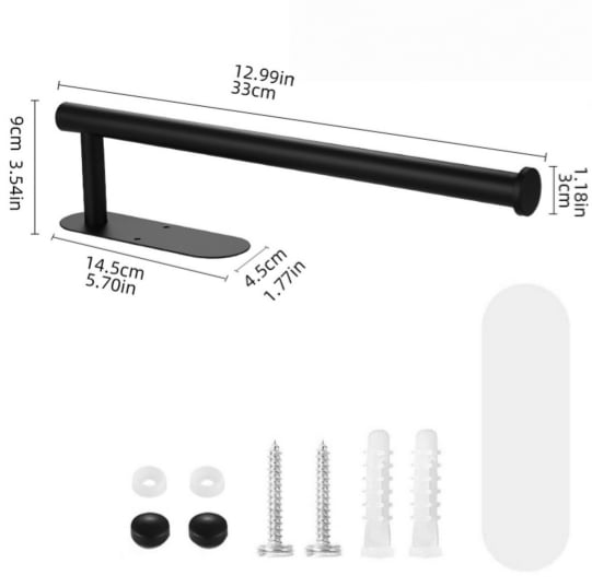 Kraft Kitchen Towel Holder | Stainless Steel, Under-Cabinet 2