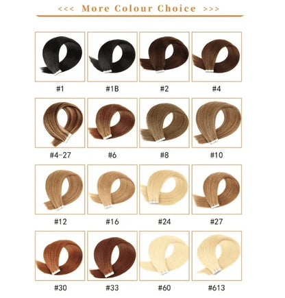 Liora Tape-In Hair Extensions | 100% Virgin Human Hair, Invisible Seamless Blend, 10 Pieces 1