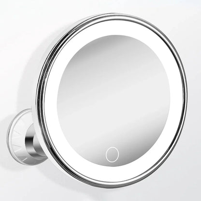 Luma Makeup Mirror | 10X Magnifying, LED Light, Suction Cup, 360° Adjustable 0