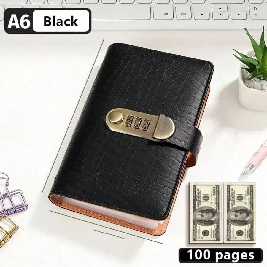 Luma Money Saving Binder | Secure PU Leather, 3-Digit Lock 0
