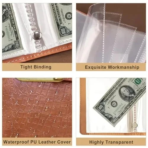 Luma Money Saving Binder | Secure PU Leather, 3-Digit Lock 6