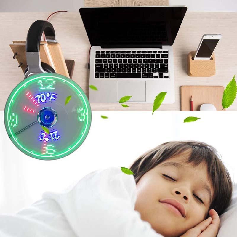 LumiFan USB Clock Fan | LED Temperature Display 1