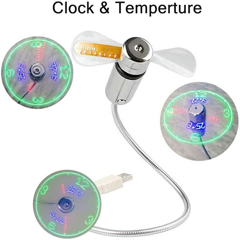 LumiFan USB Clock Fan | LED Temperature Display 4