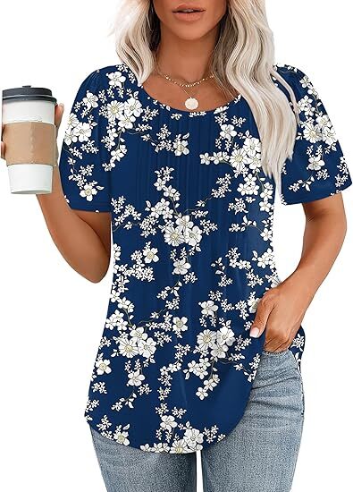 Luna Women's Top | Pleated Short Sleeve Casual Going Out Top 10