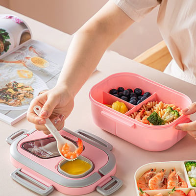 Lunex Bento Lunch Box | Leak-Proof, BPA-Free with Compartments and Carry Handle 3