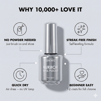 Lusoire Liquid Chrome Nail Polish | High-Gloss, Easy Application 2