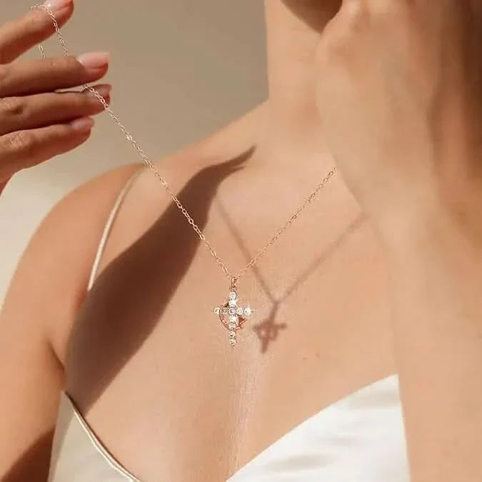 Luxe Crown and Cross Necklace | Symbol of Faith and Strength 0