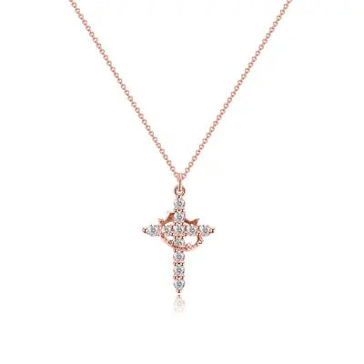 Luxe Crown and Cross Necklace | Symbol of Faith and Strength 6