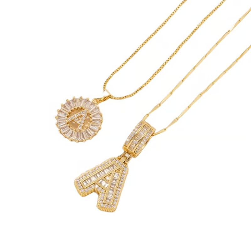 Luxe Initial Pendant Necklaces | Elegant Gold-Plated Design 0