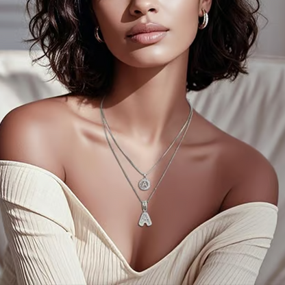 Luxe Initial Pendant Necklaces | Elegant Gold-Plated Design 1