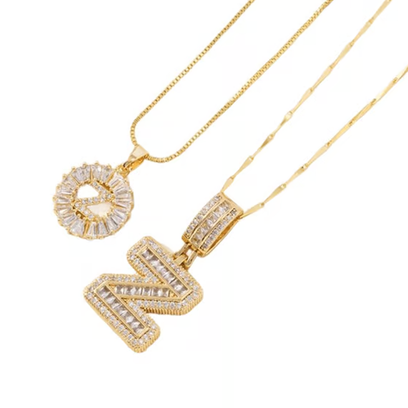 Luxe Initial Pendant Necklaces | Elegant Gold-Plated Design 13