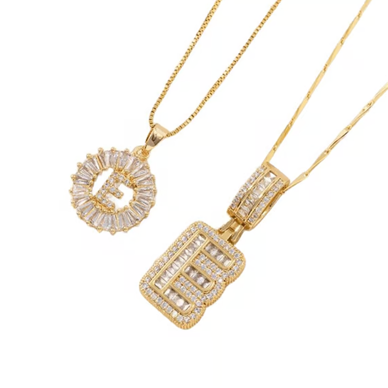 Luxe Initial Pendant Necklaces | Elegant Gold-Plated Design 18