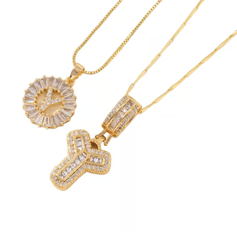 Luxe Initial Pendant Necklaces | Elegant Gold-Plated Design 29