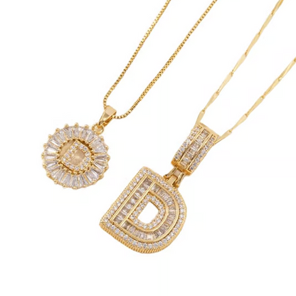 Luxe Initial Pendant Necklaces | Elegant Gold-Plated Design 8