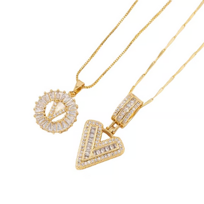 Luxe Initial Pendant Necklaces | Elegant Gold-Plated Design 9