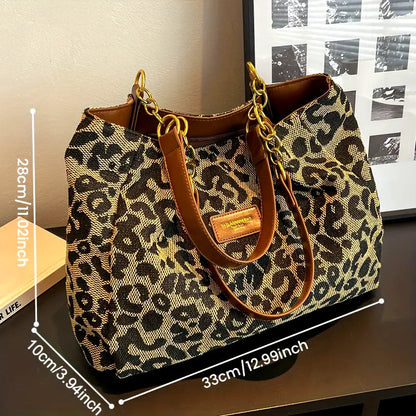Luxe Leopard Tote | Spacious, Durable Design 4