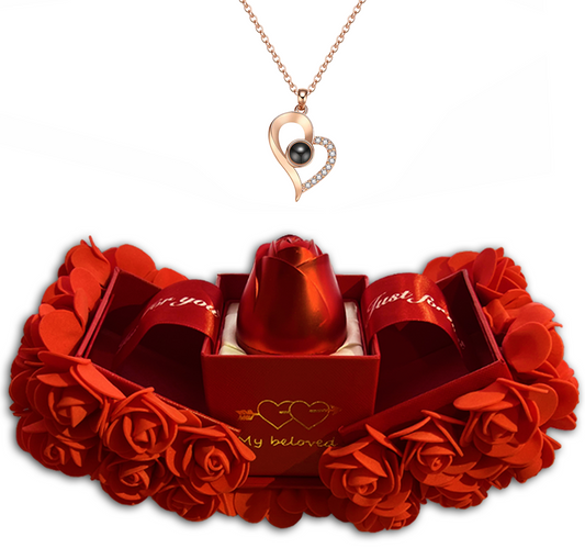 Luxe Pendant Rose | Nano-Micro Engraving, Elegant Gift 0