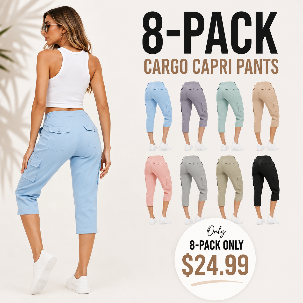 Luxe Women's Capris | Lightweight, Comfortable Fit with Spacious Pockets 0
