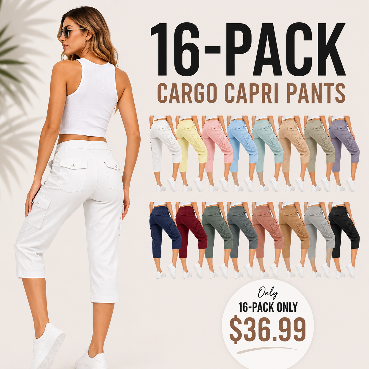 Luxe Women's Capris | Lightweight, Comfortable Fit with Spacious Pockets 1