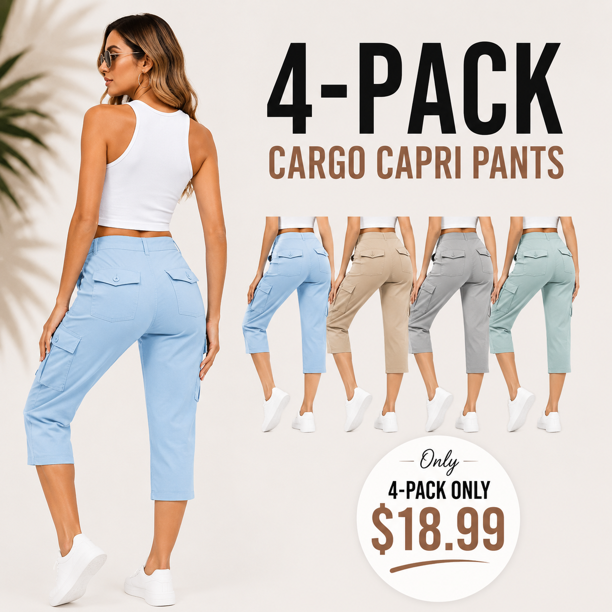 Luxe Women's Capris | Lightweight, Comfortable Fit with Spacious Pockets 2