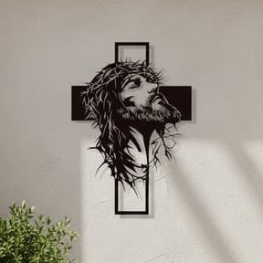 Mighty Metal Jesus Wall Art | Handcrafted Christian Decor 3