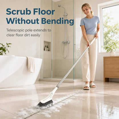 Mira Floor Scrub Brush | Extendable Long Handle, Durable Bristles for Deep Cleaning 3